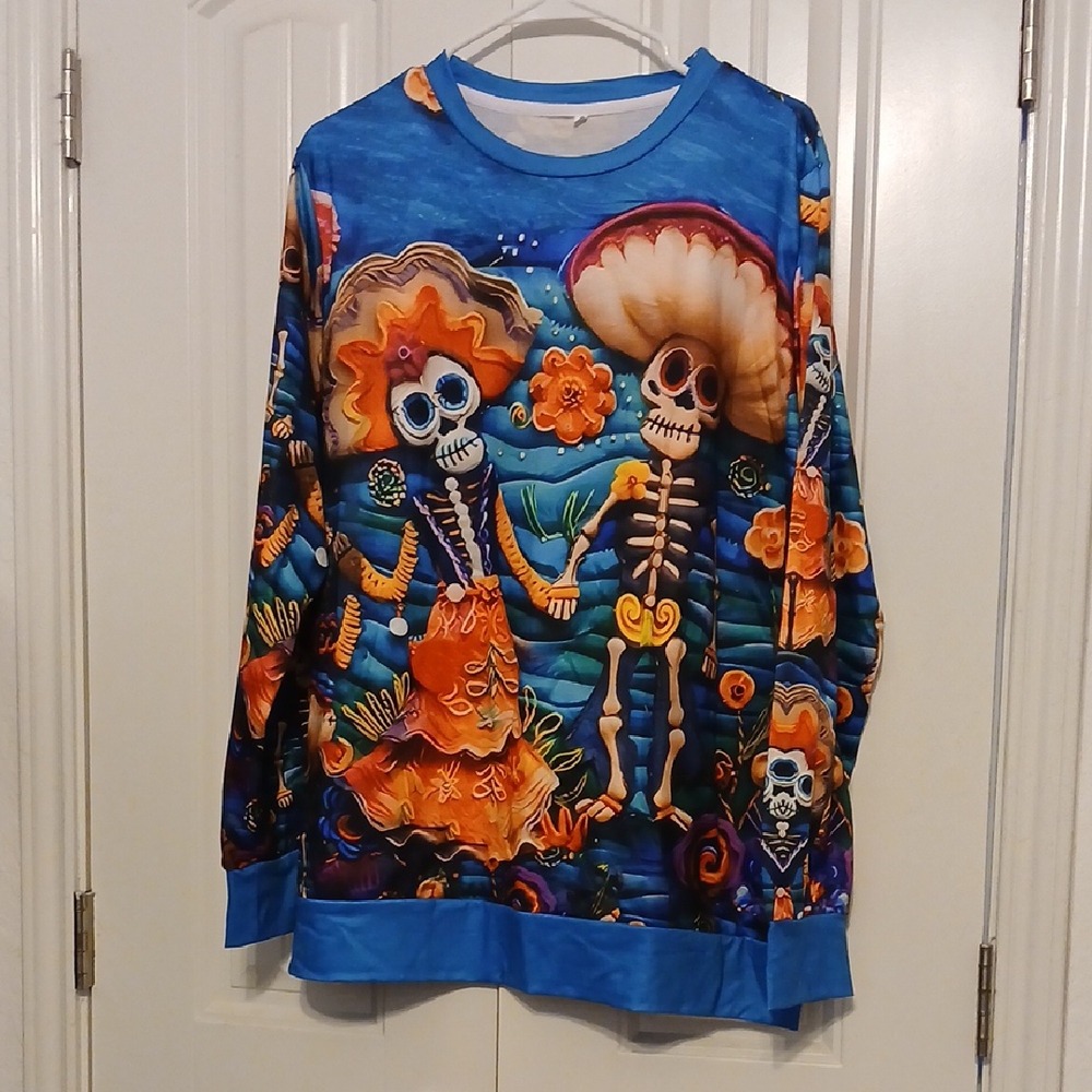 Colorful Skeleton Print Kids Shirt